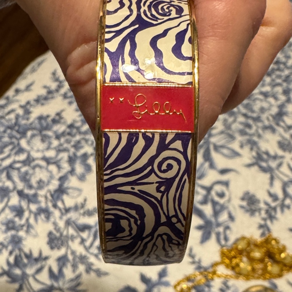 Lilly Pulitzer Colorful Enamel Bangle Bracelet - Picture 4 of 4